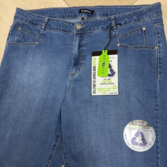 ⭐️ NWT- d.jeans straight-leg ankle blue jeans- size 20W - Picture 3 of 8